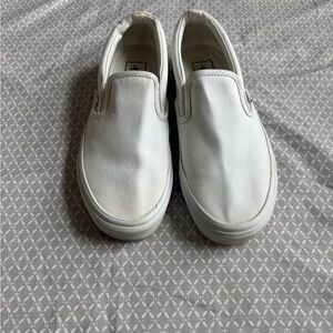 Vans White Slip On Shoes Size Woman’s 8.5 / Men’s 7
